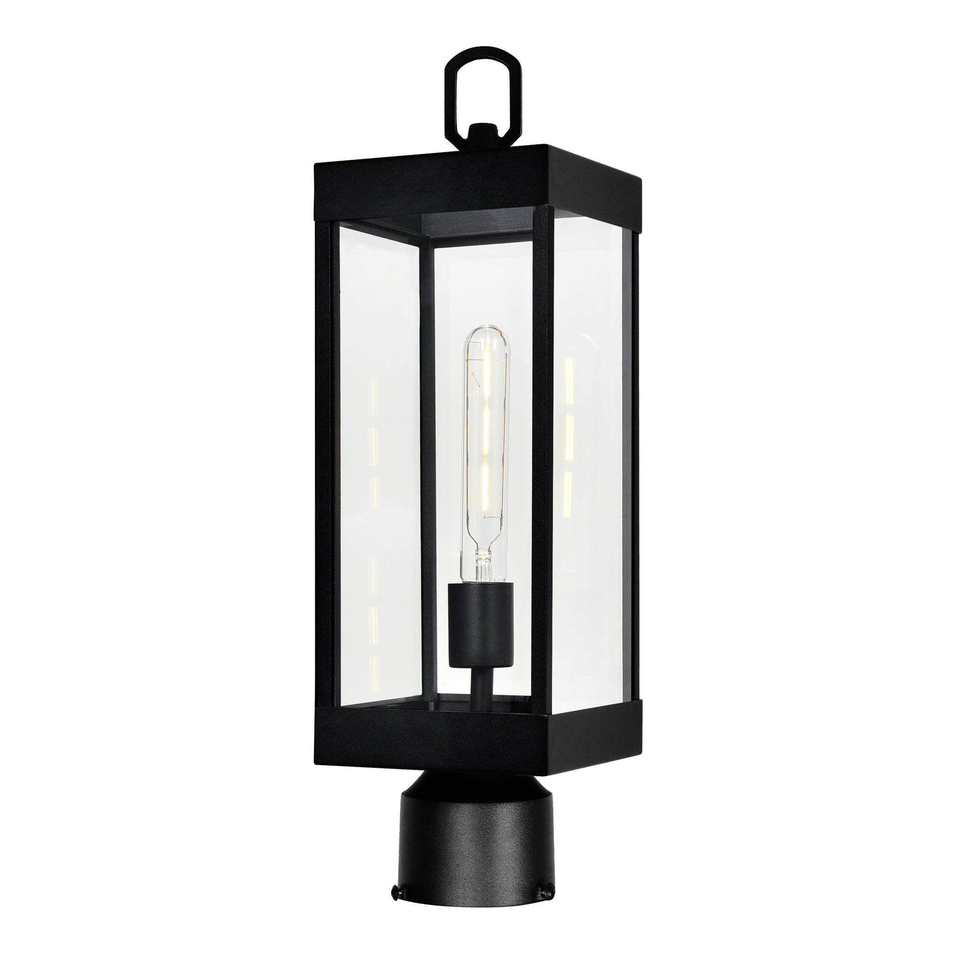 Windsor 1 Light Black Outdoor Lantern Head - CWI Lighting