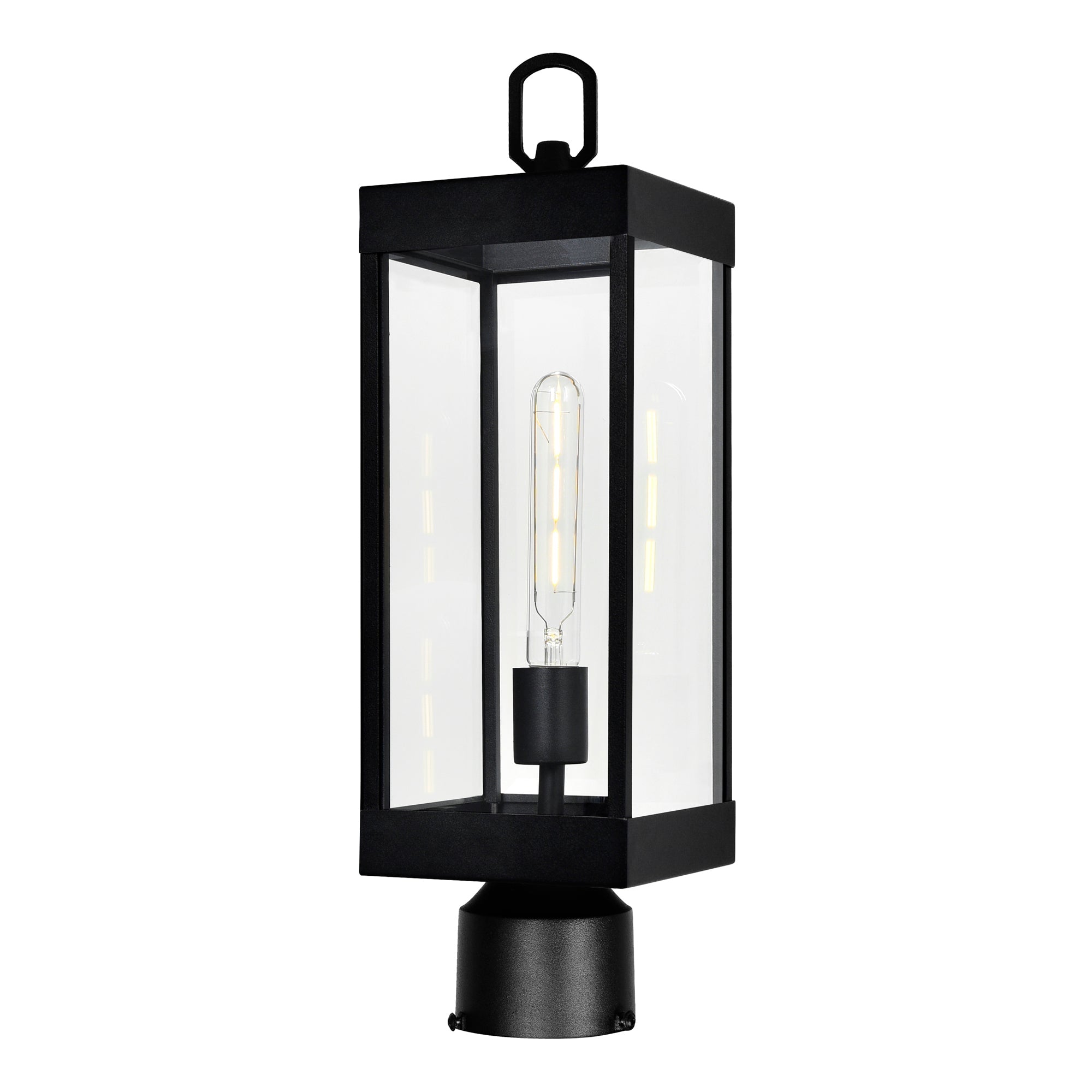Windsor 1 Light Black Outdoor Lantern Head - CWI Lighting