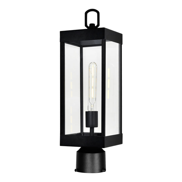Windsor 1 Light Black Outdoor Lantern Head - CWI Lighting