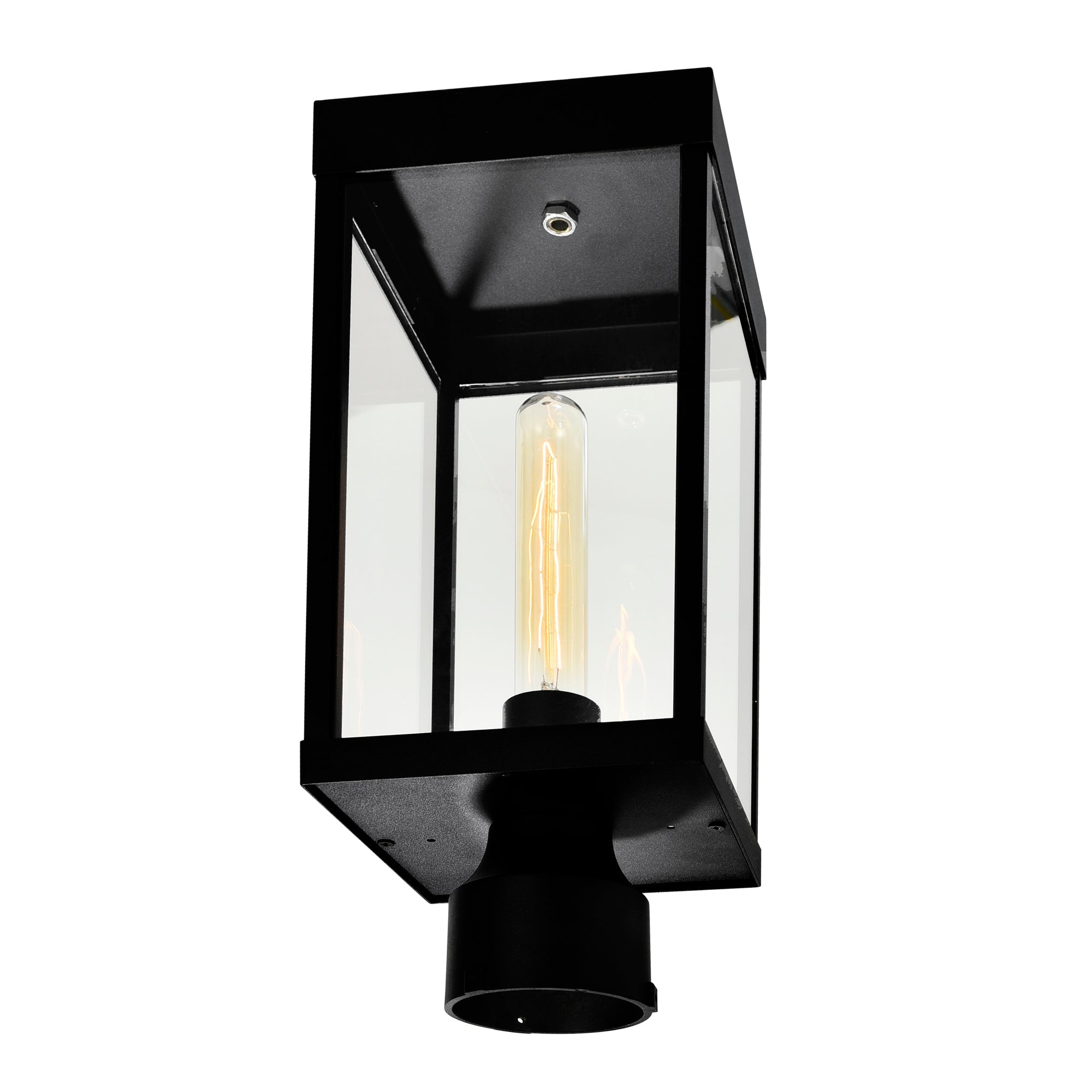 Windsor 1 Light Black Outdoor Lantern Head - CWI Lighting