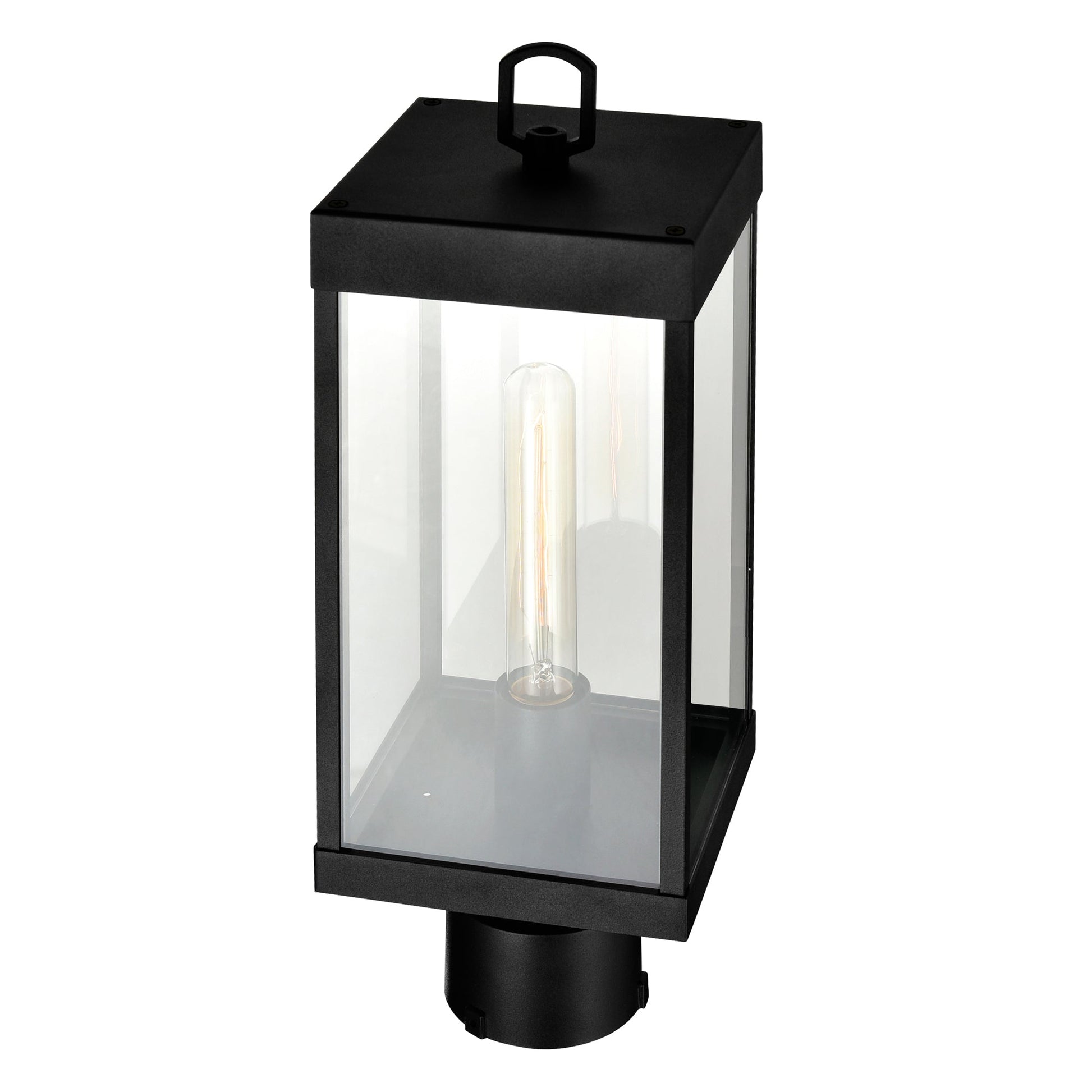 Windsor 1 Light Black Outdoor Lantern Head - CWI Lighting