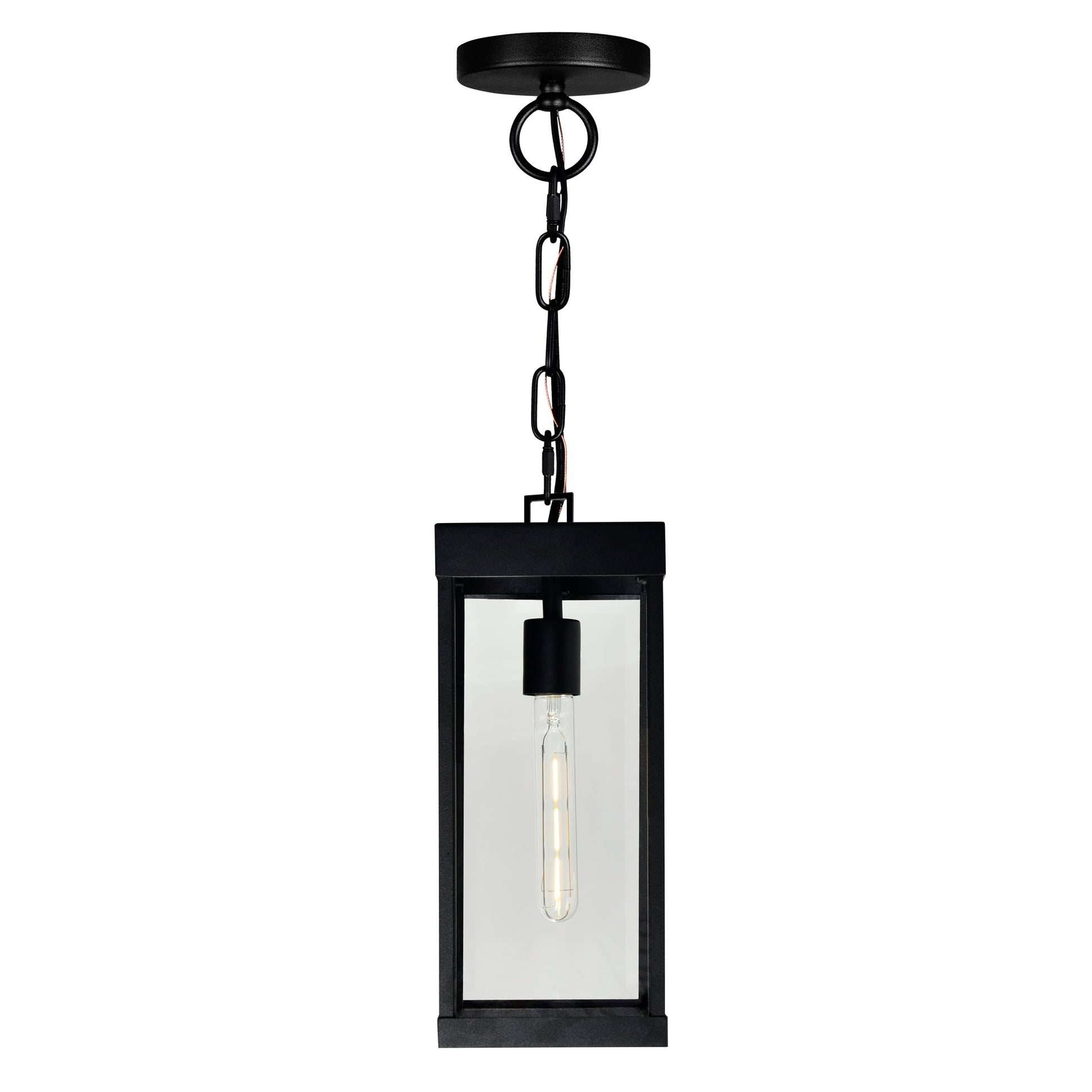 Windsor 1 Light Black Outdoor Pendant - CWI Lighting