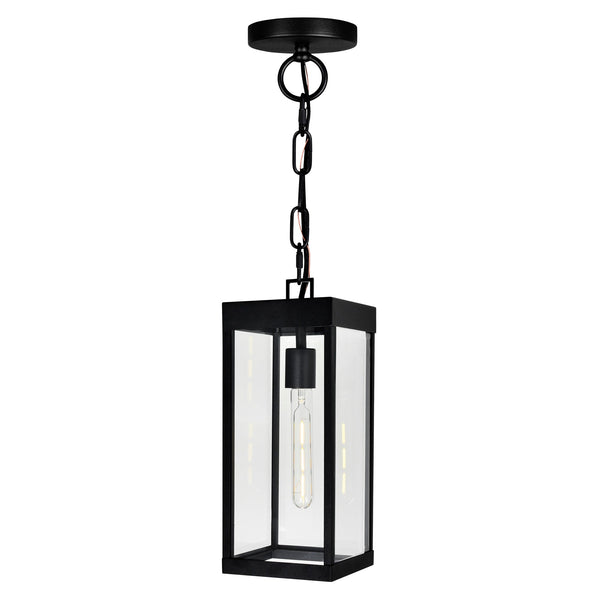 Windsor 1 Light Black Outdoor Pendant - CWI Lighting