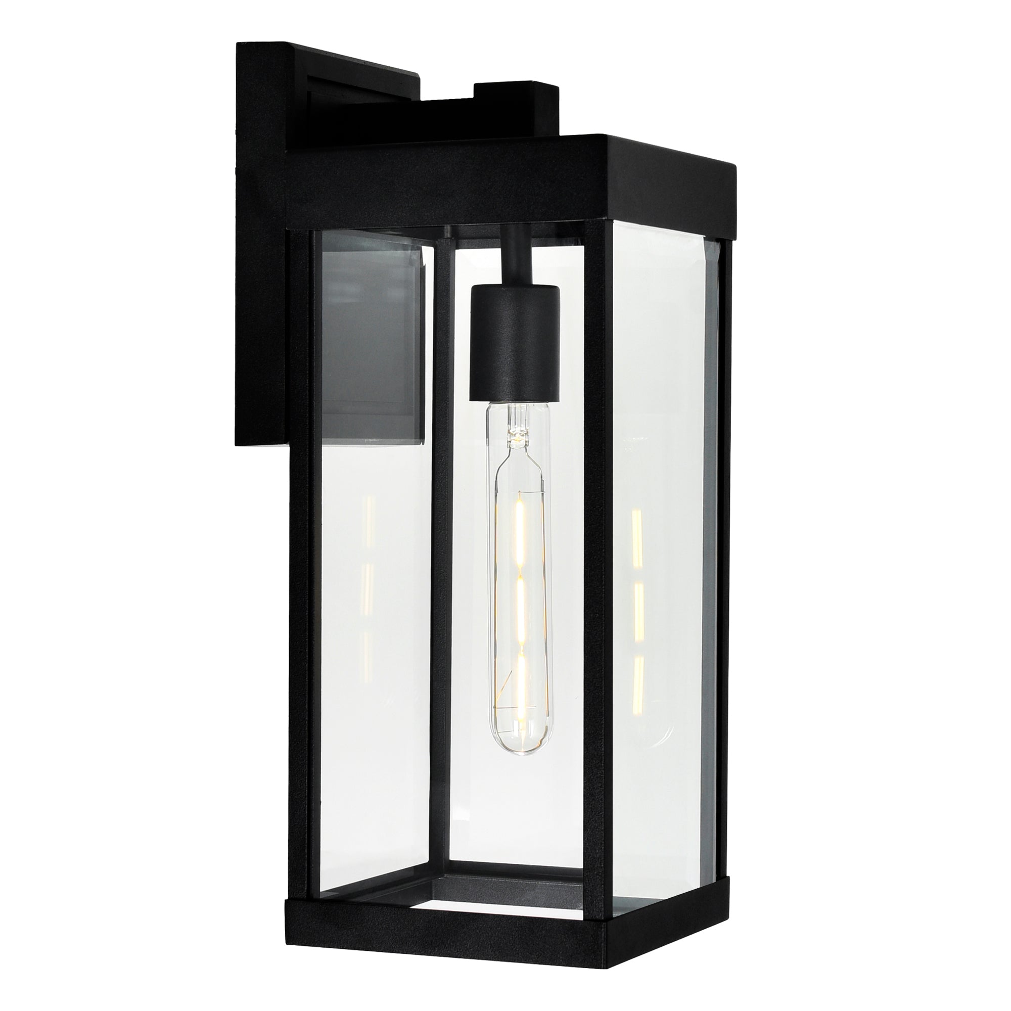 Windsor 1 Light Black Outdoor Wall Light - CWI Lighting