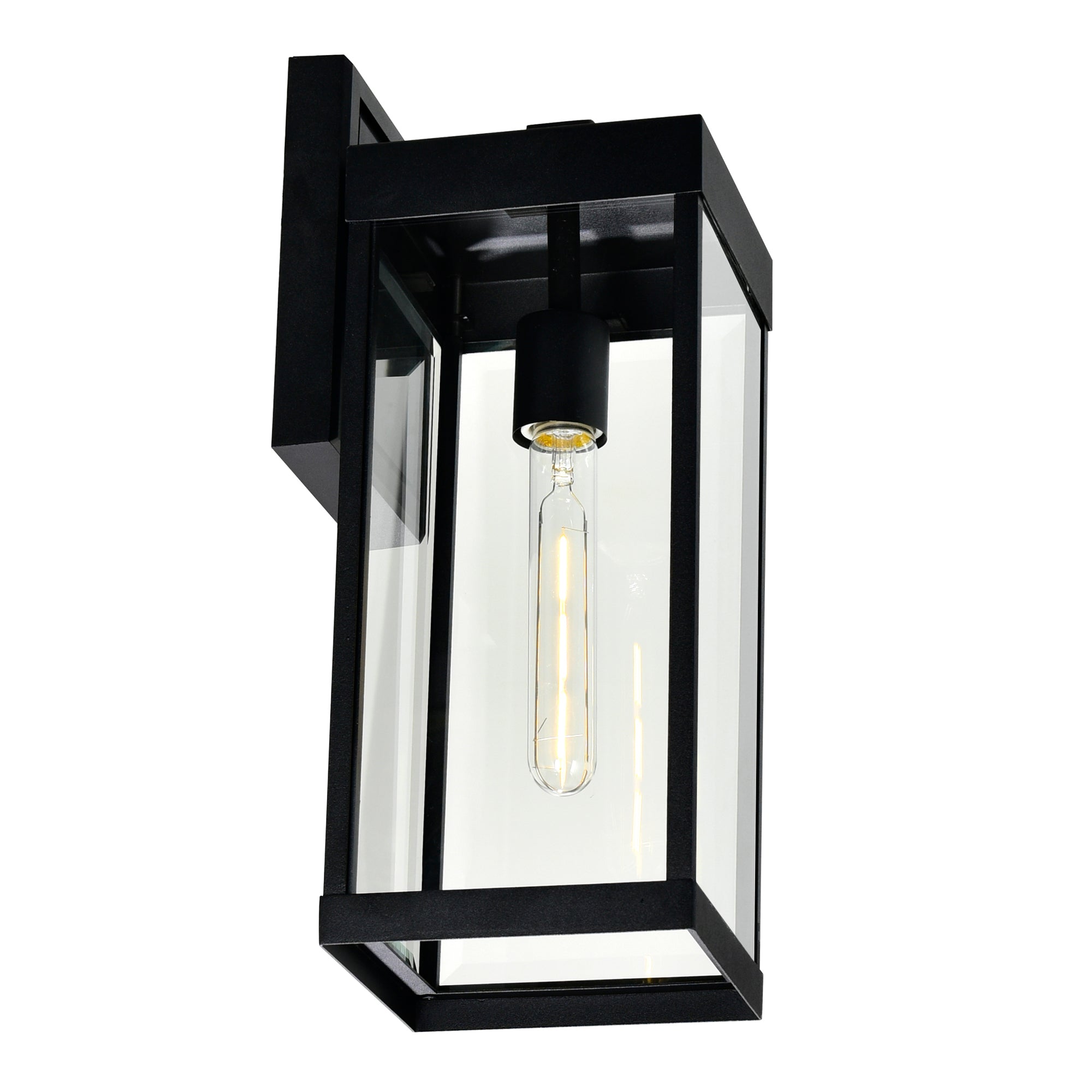 Windsor 1 Light Black Outdoor Wall Light - CWI Lighting