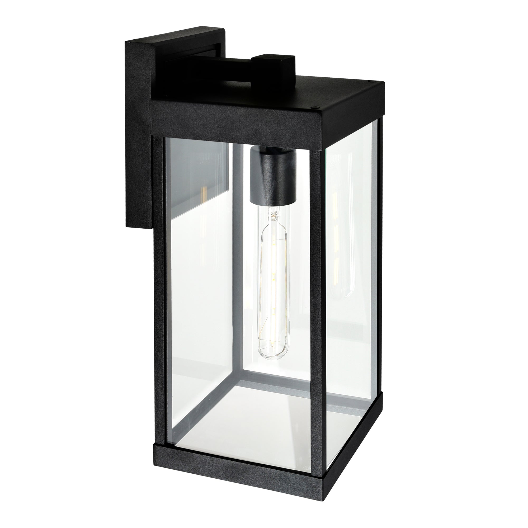 Windsor 1 Light Black Outdoor Wall Light - CWI Lighting