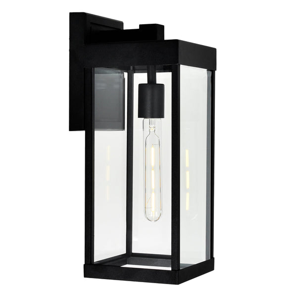 Windsor 1 Light Black Outdoor Wall Light - CWI Lighting