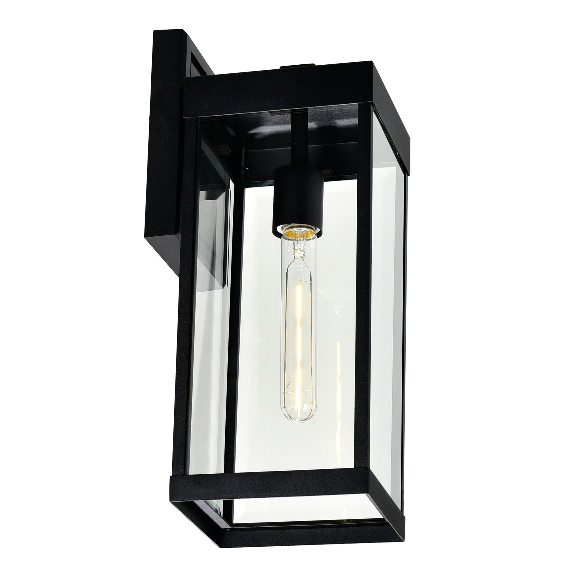 Windsor 1 Light Black Outdoor Wall Light - CWI Lighting