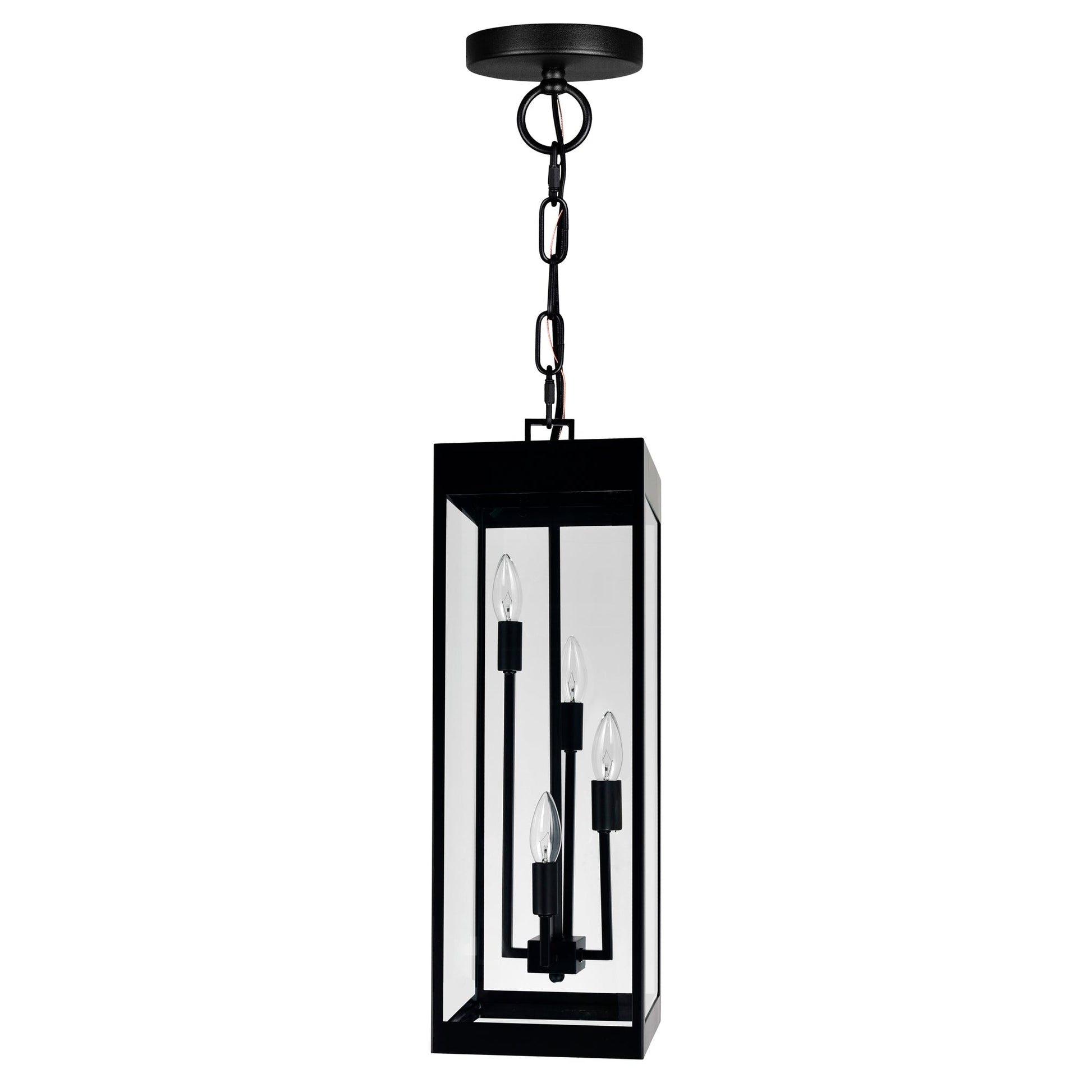 Windsor 4 Light Black Outdoor Pendant - CWI Lighting