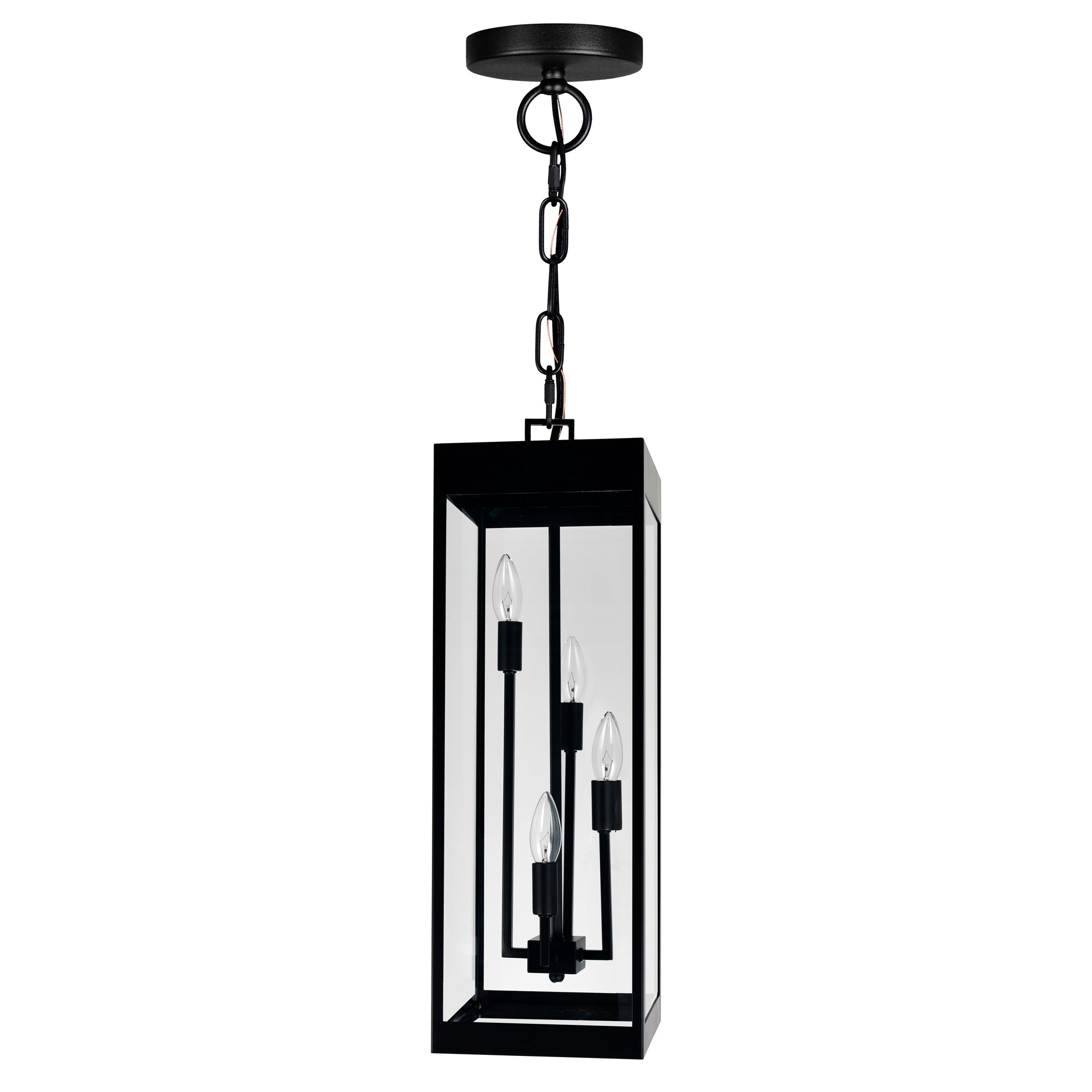 Windsor 4 Light Black Outdoor Pendant - CWI Lighting