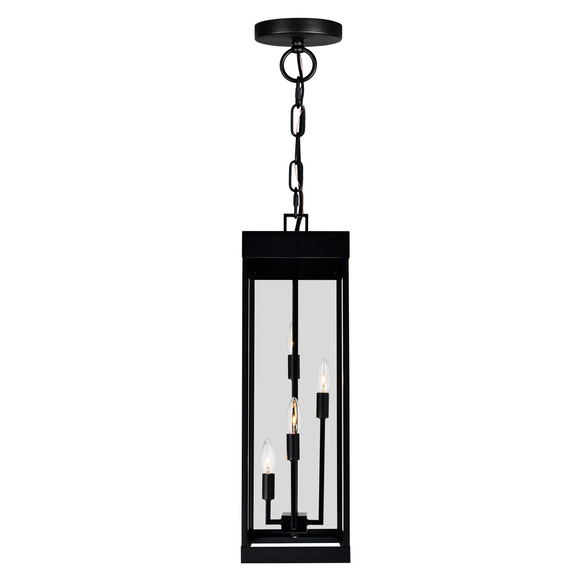 Windsor 4 Light Black Outdoor Pendant - CWI Lighting