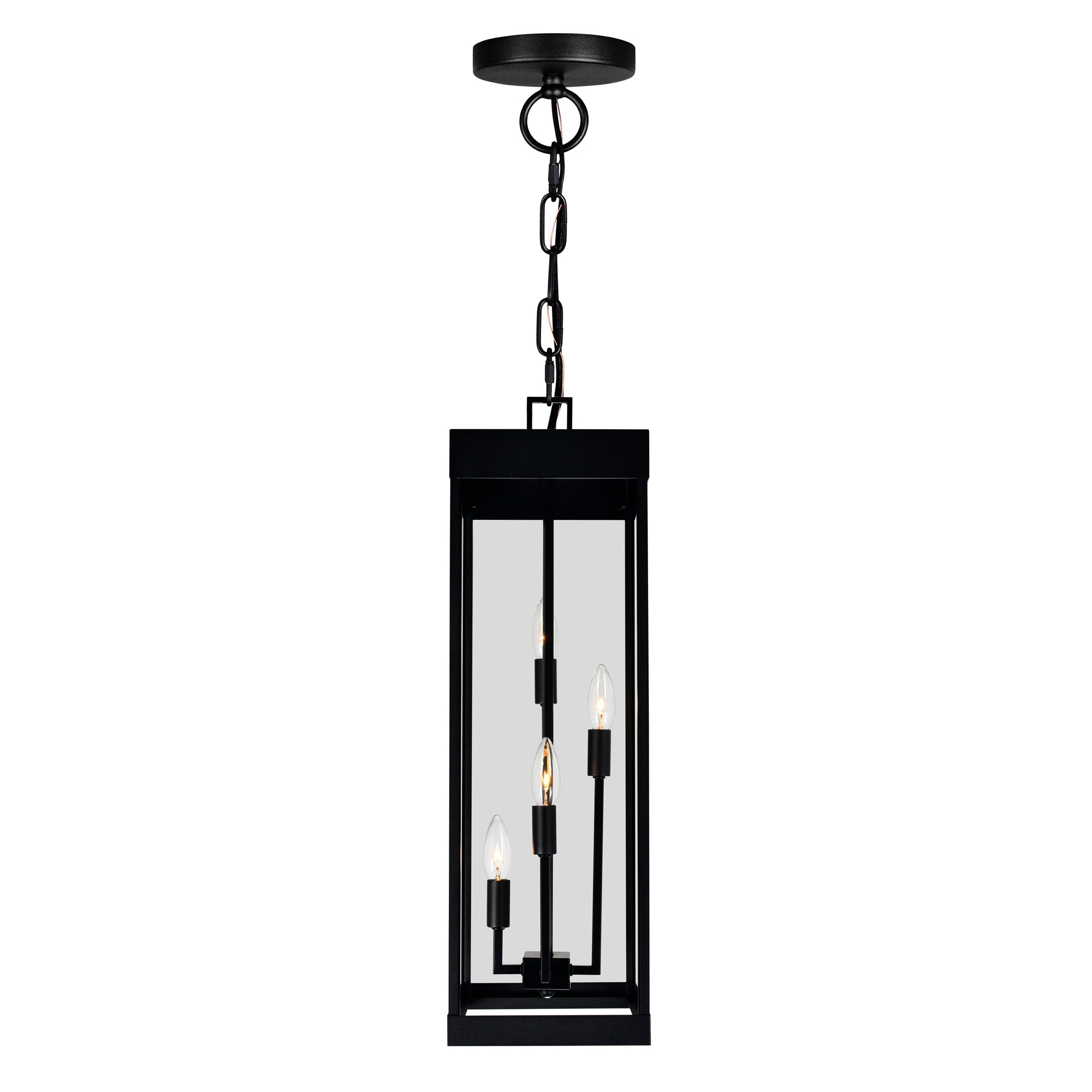 Windsor 4 Light Black Outdoor Pendant - CWI Lighting