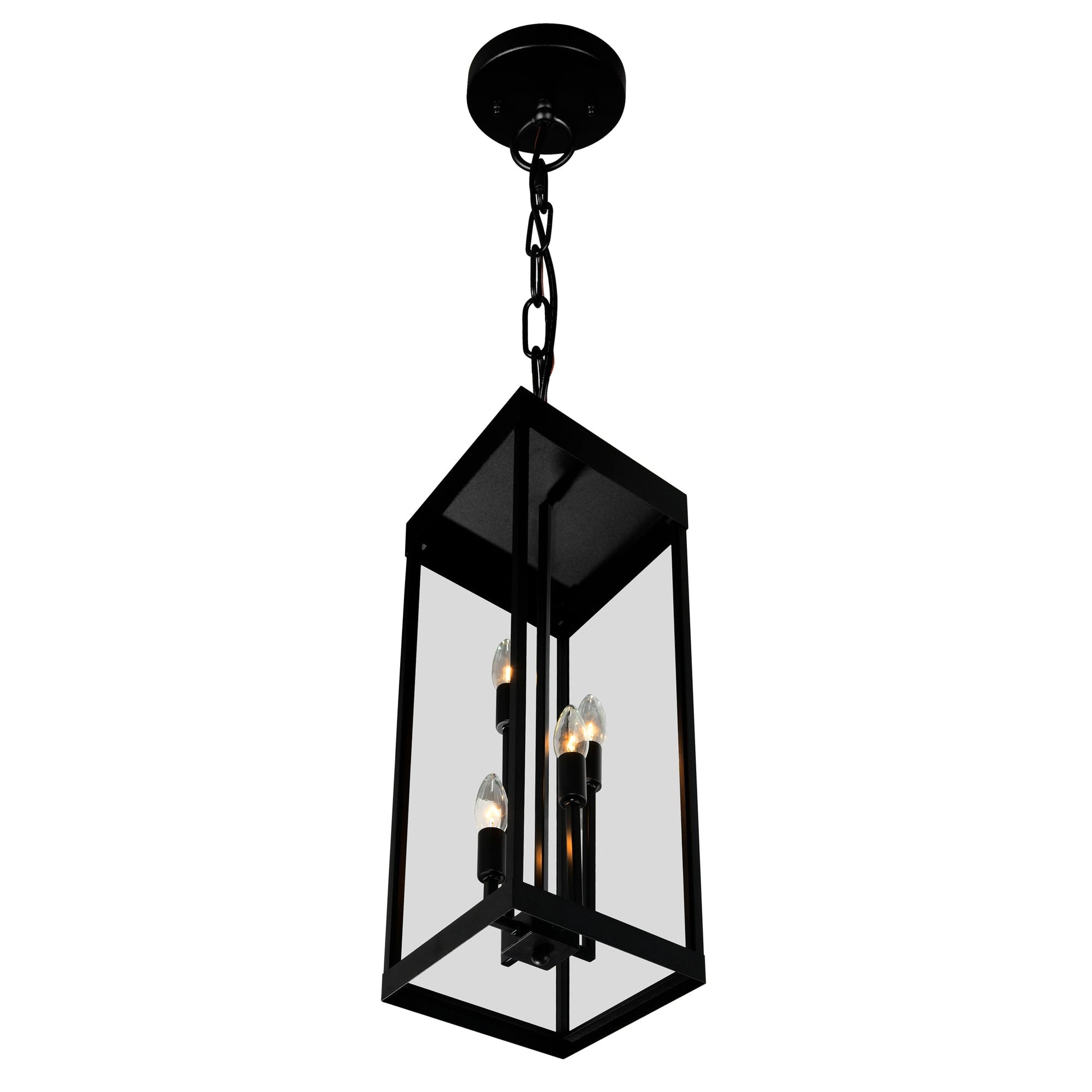 Windsor 4 Light Black Outdoor Pendant - CWI Lighting