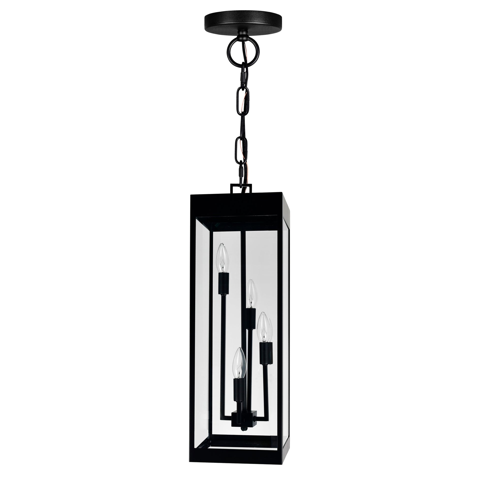 Windsor 4 Light Black Outdoor Pendant - CWI Lighting