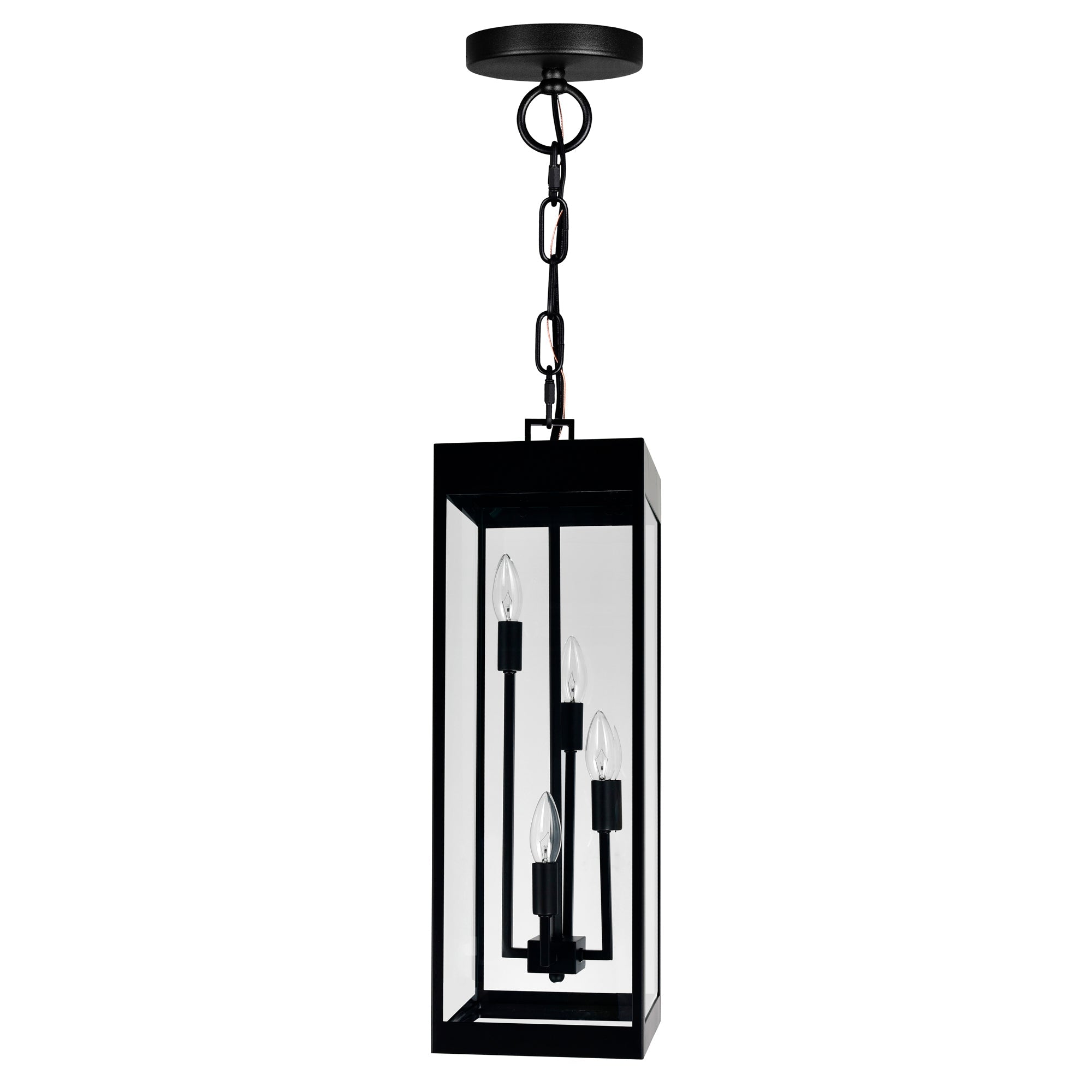 Windsor 4 Light Black Outdoor Pendant - CWI Lighting