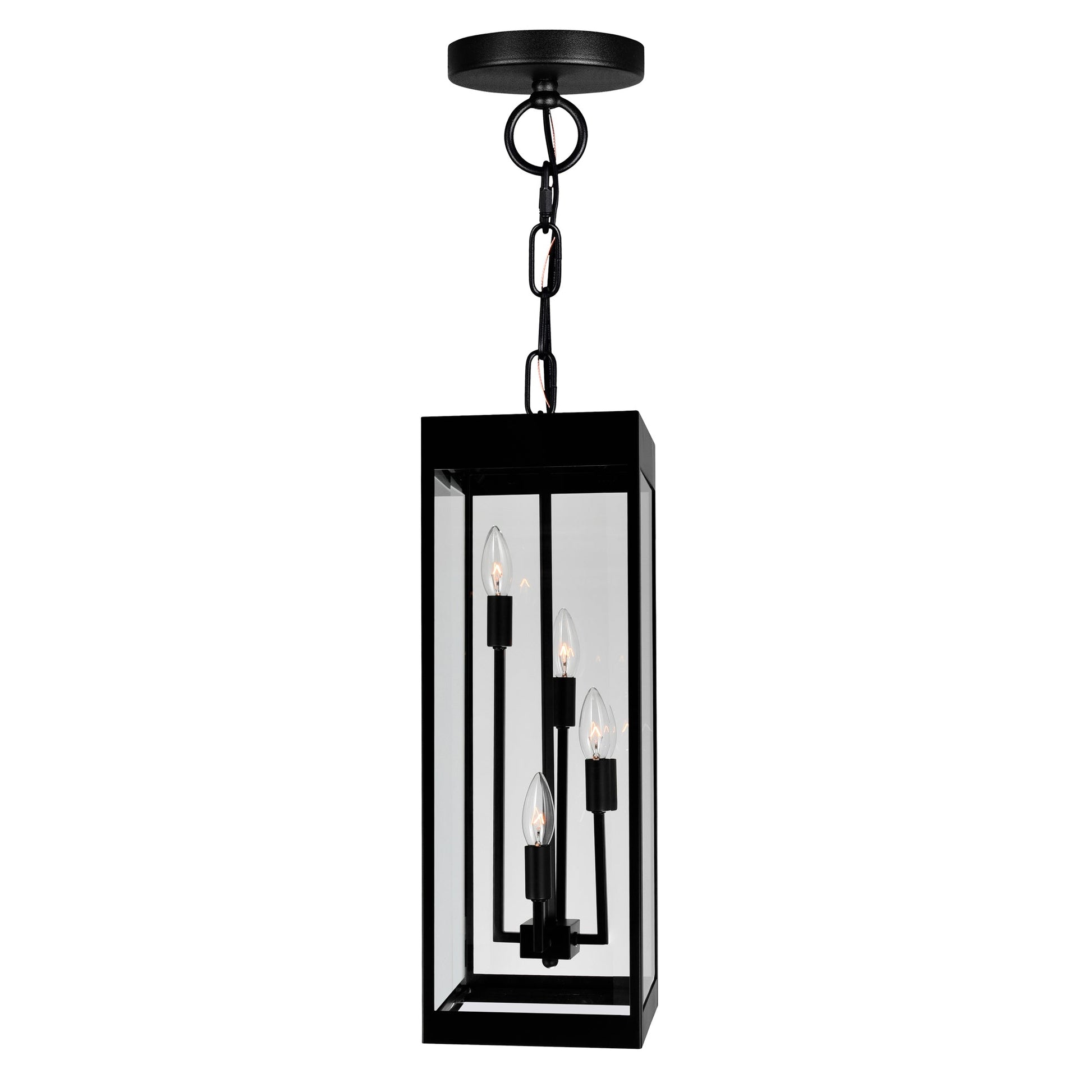 Windsor 4 Light Black Outdoor Pendant - CWI Lighting