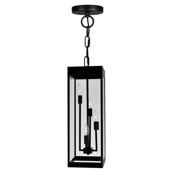 Windsor 4 Light Black Outdoor Pendant - CWI Lighting