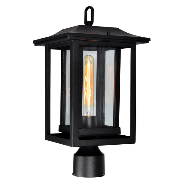 Winfield 1 Light Black Outdoor Lantern Head - CWI Lighting