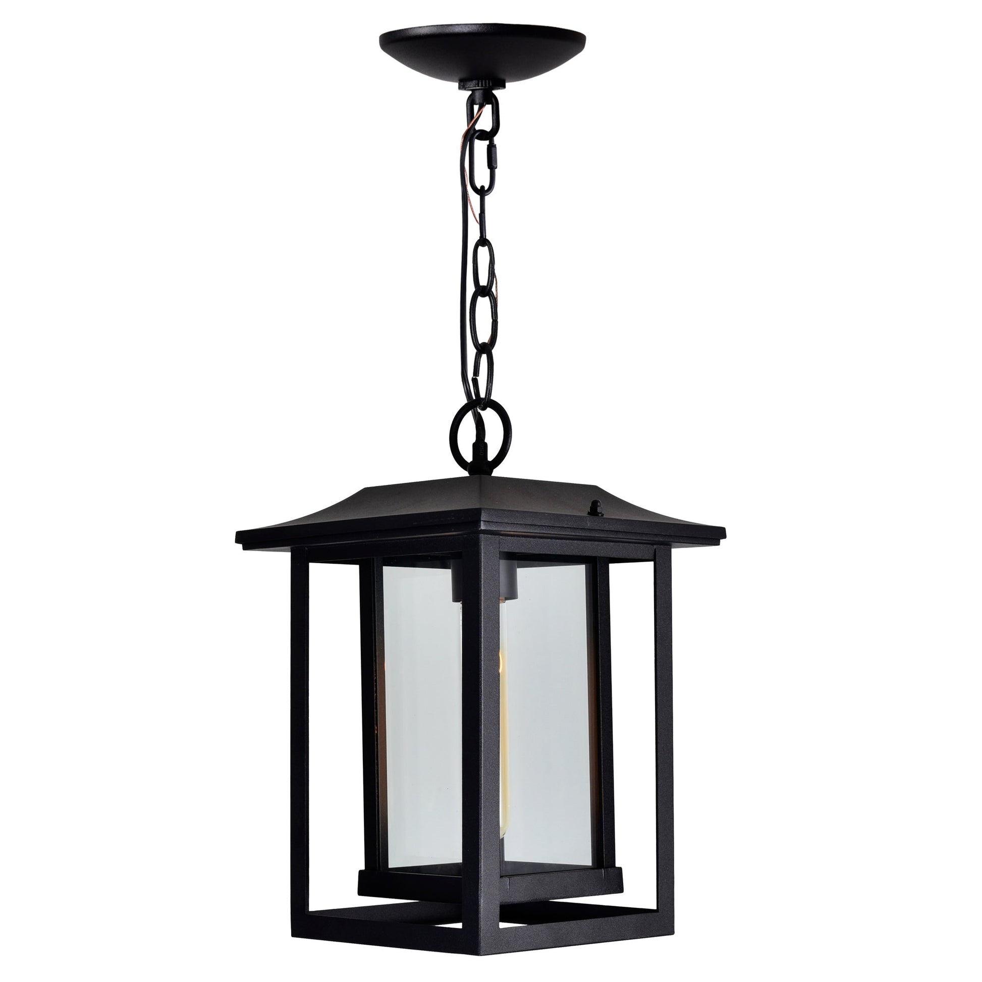 Winfield 1 Light Black Outdoor Pendant - CWI Lighting