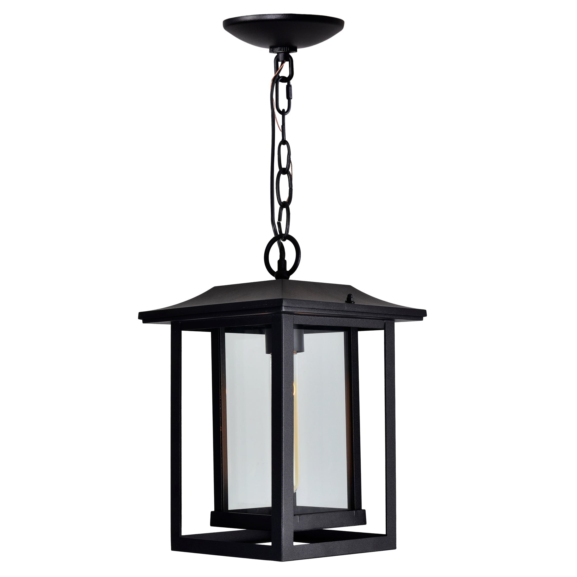 Winfield 1 Light Black Outdoor Pendant - CWI Lighting