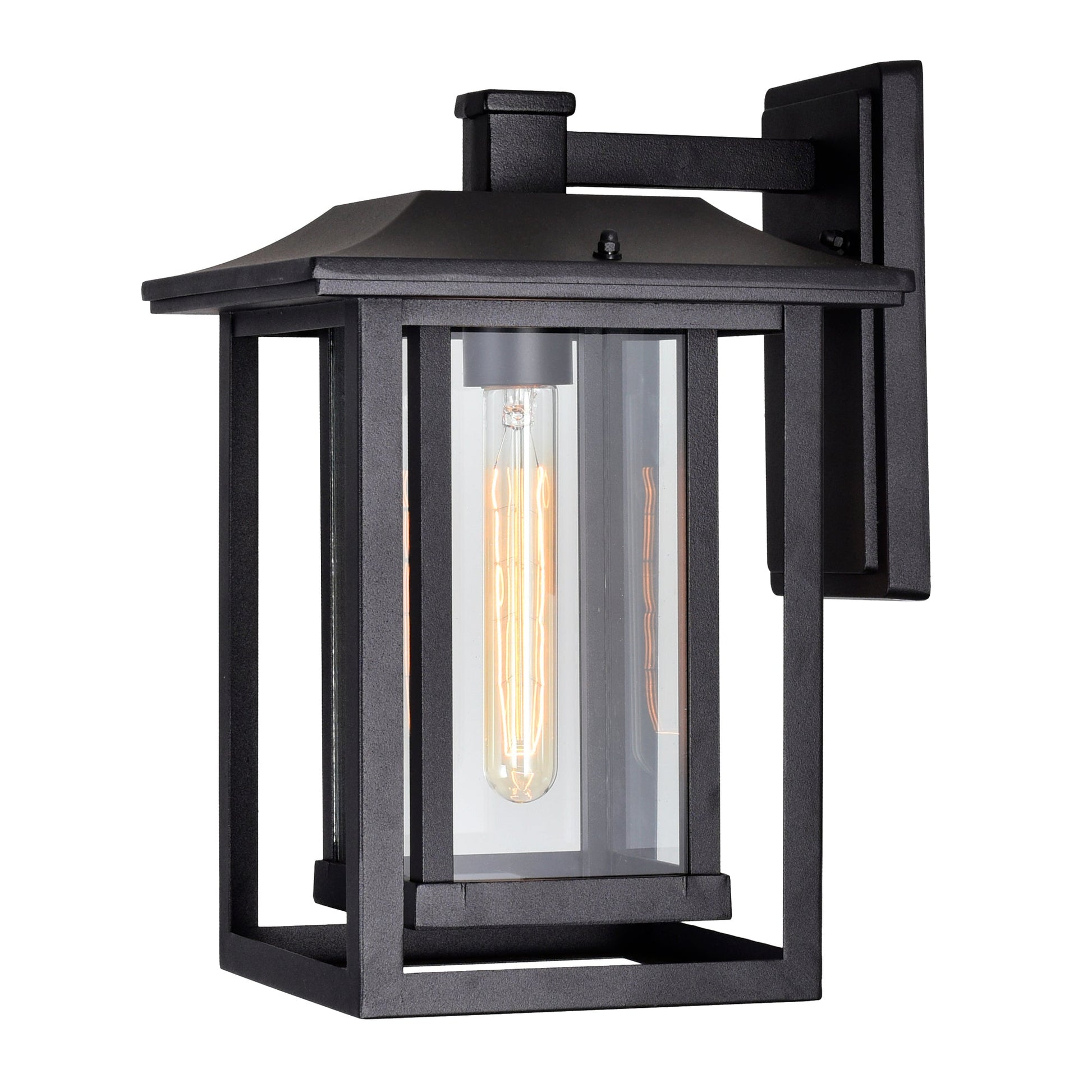 Winfield 1 Light Black Outdoor Wall Light - CWI Lighting