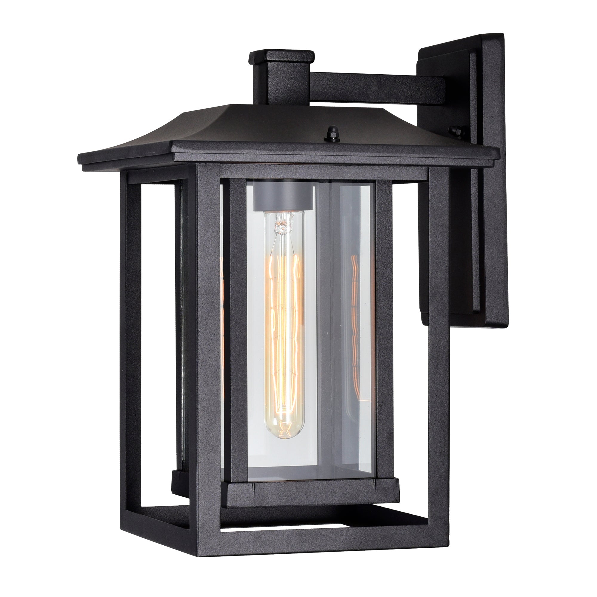 Winfield 1 Light Black Outdoor Wall Light - CWI Lighting
