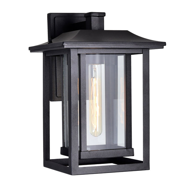 Winfield 1 Light Black Outdoor Wall Light - CWI Lighting