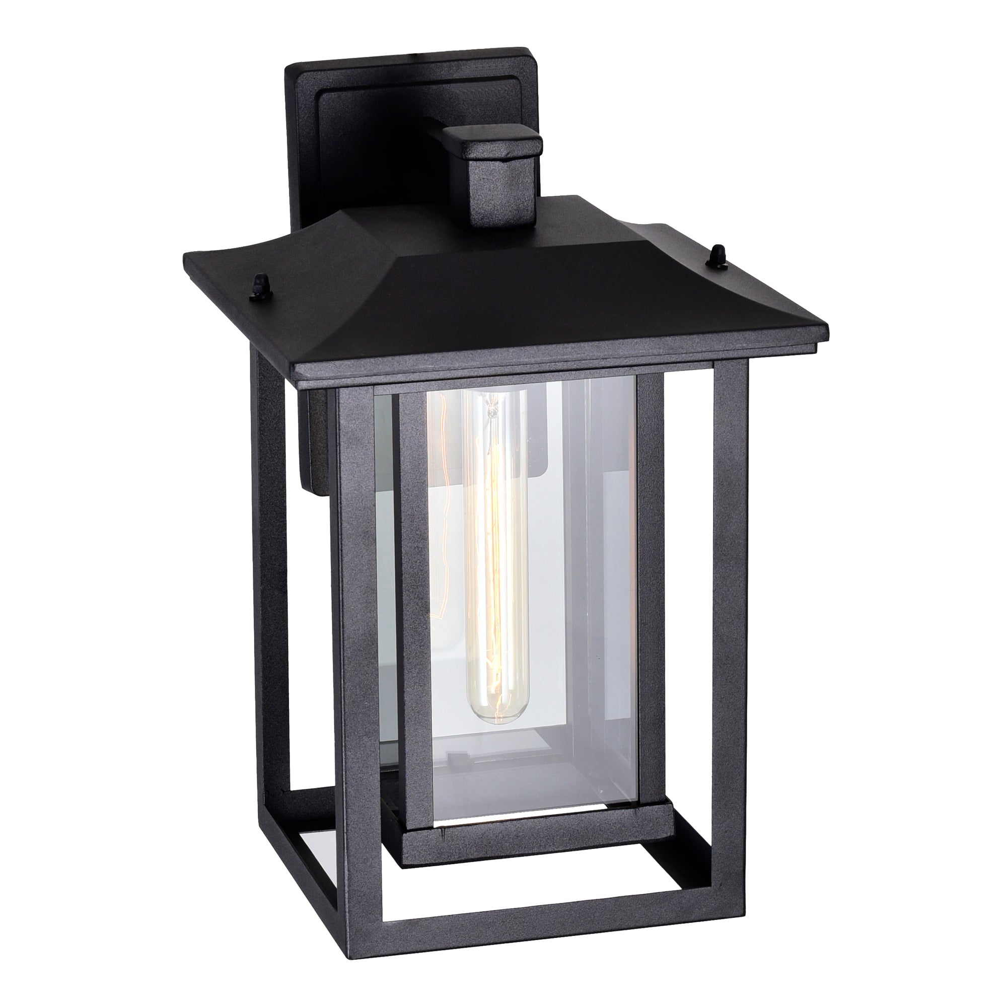 Winfield 1 Light Black Outdoor Wall Light - CWI Lighting