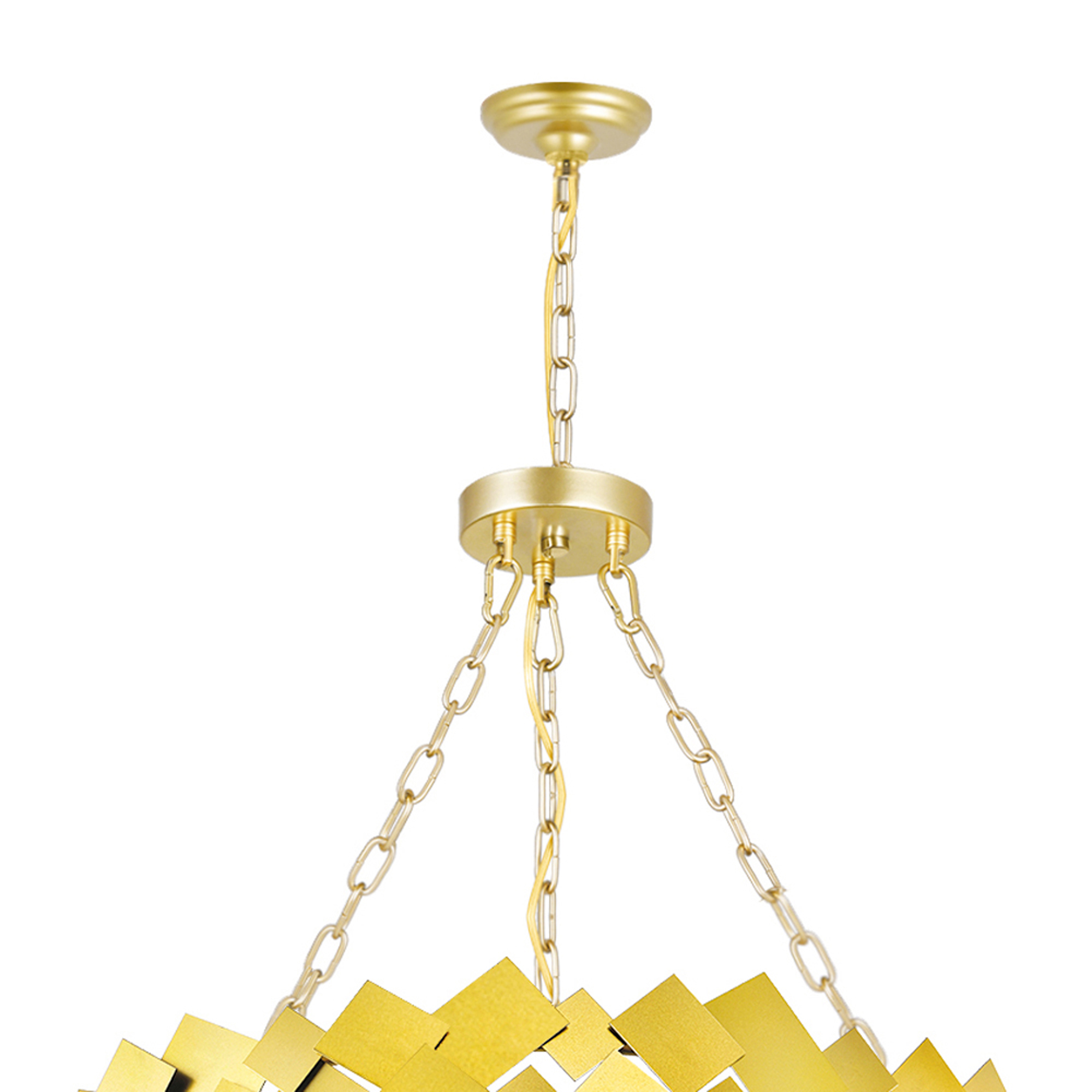 Panache 6 Light Down Chandelier With Medallion Gold Finish