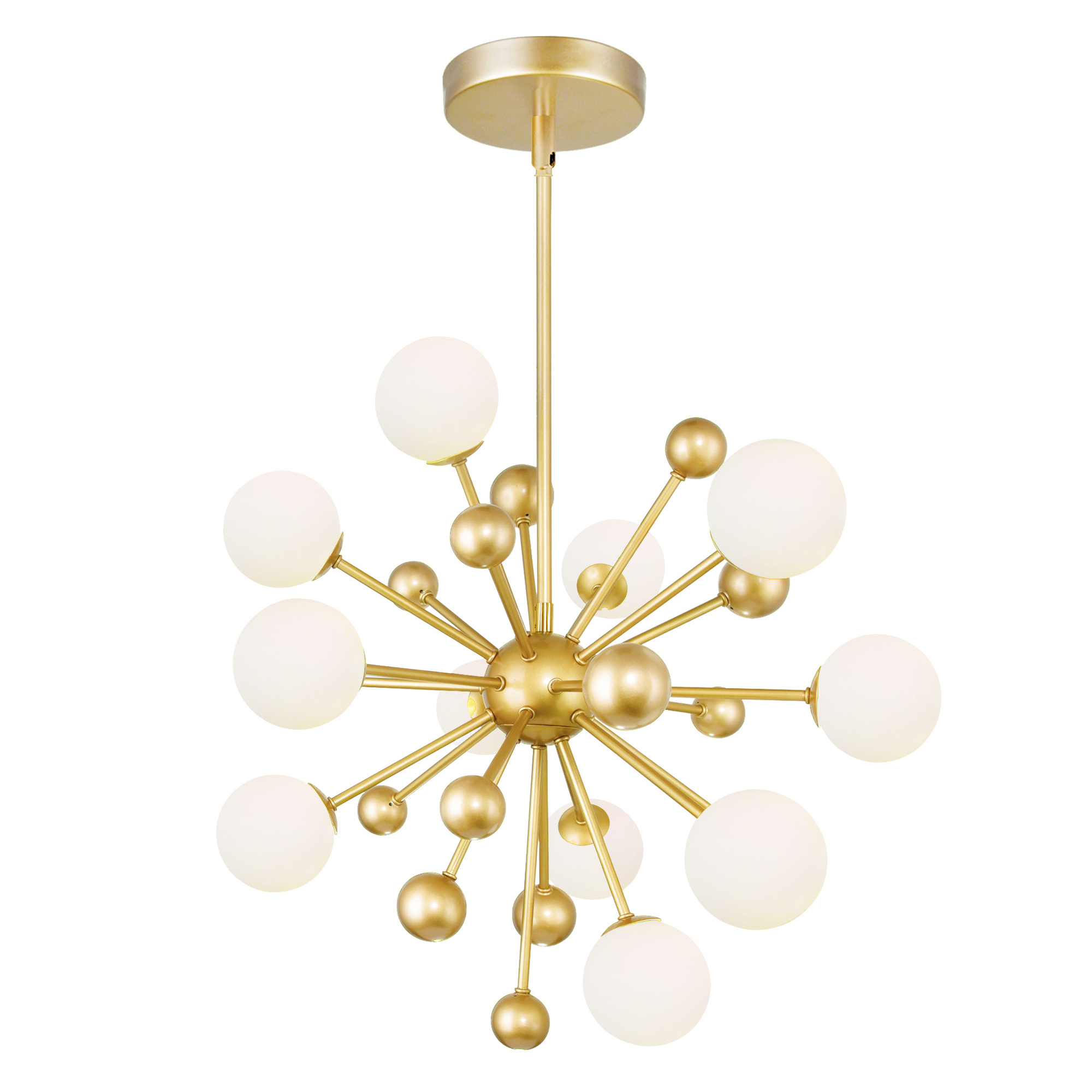 cham Element 11 Light Chandelier With Sun Gold Finish – CWI LIGHTING