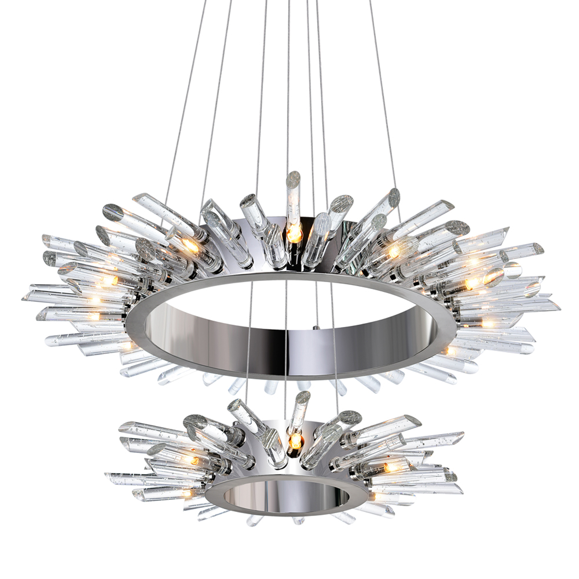 Thorns 18 Light Chandelier With Polished Nickel Finish