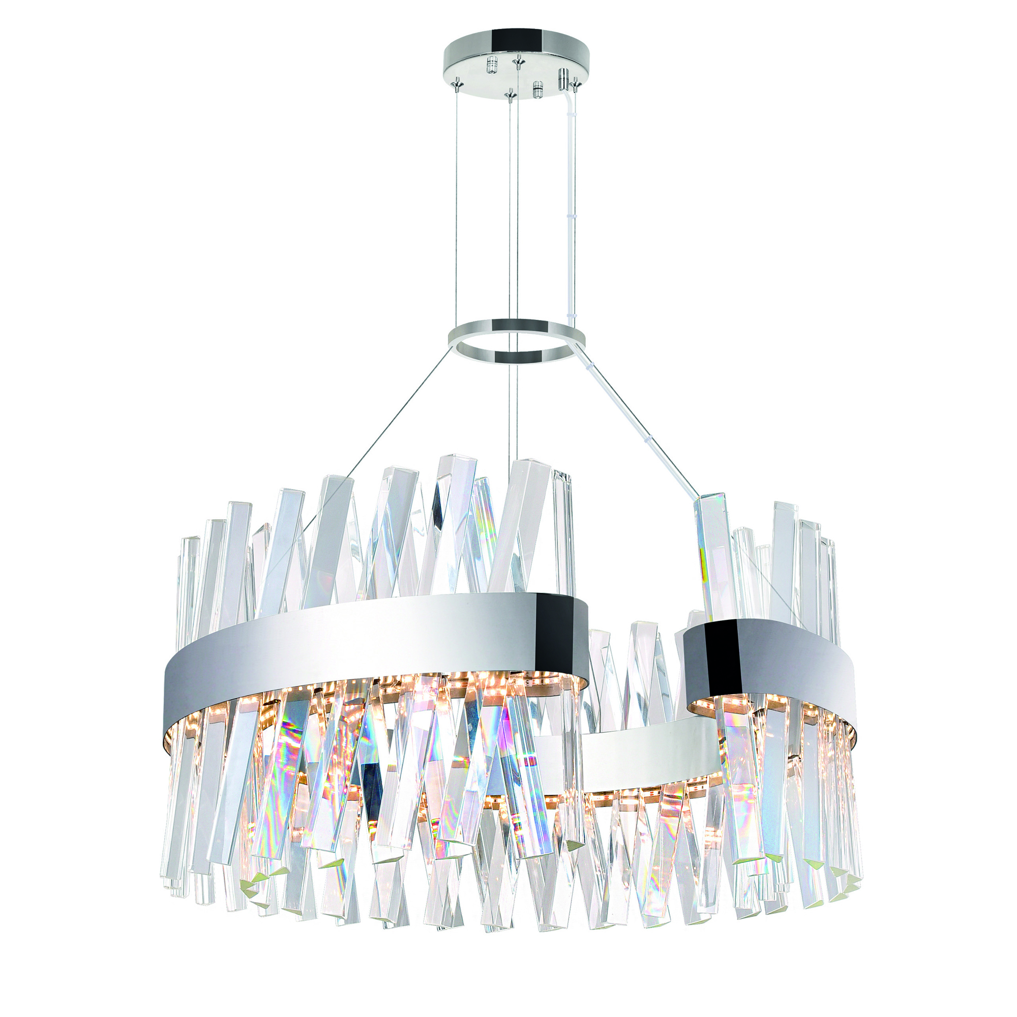 Glace LED Chandelier With Chrome Finish – CWI LIGHTING