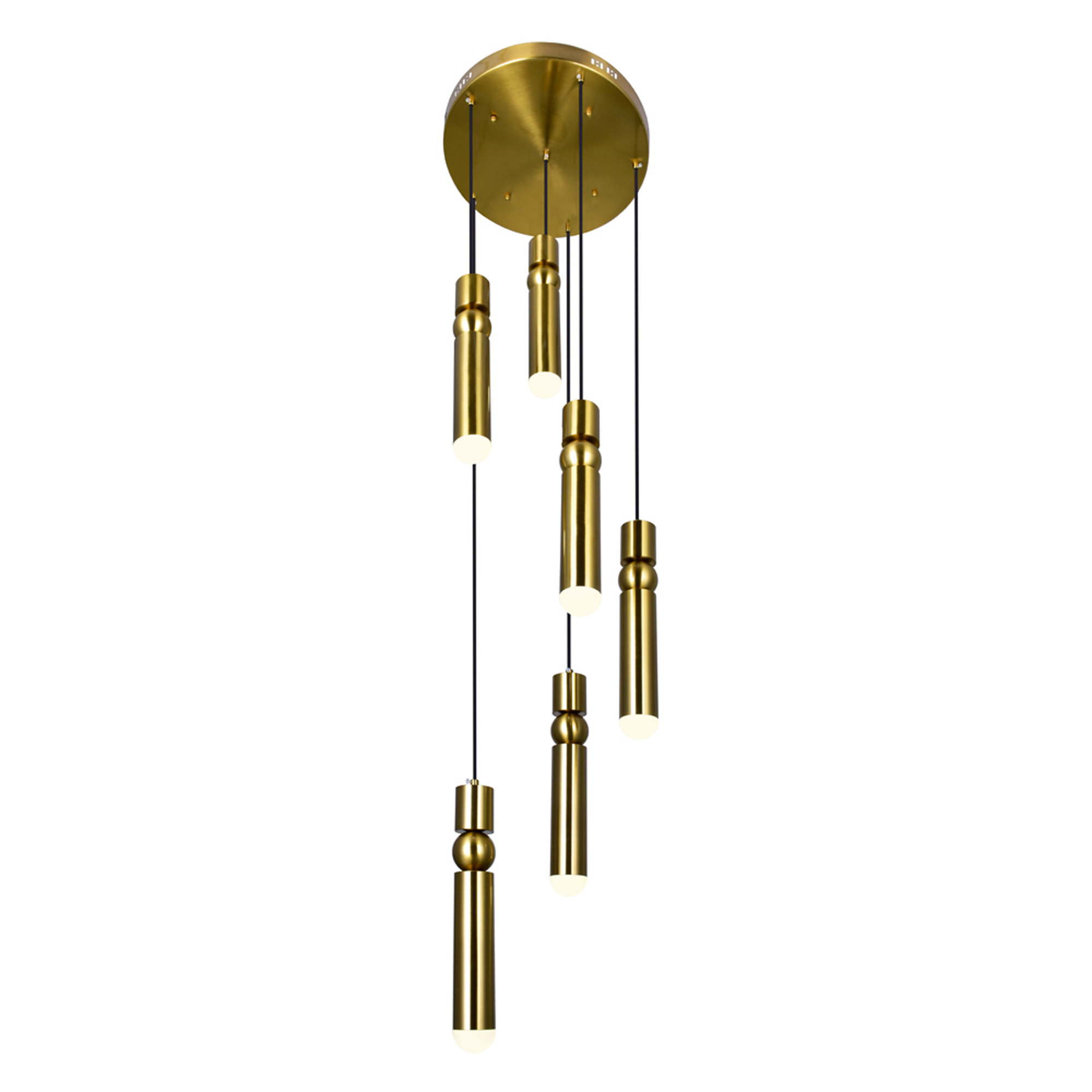 Chime LED Pendant With Brass Finish