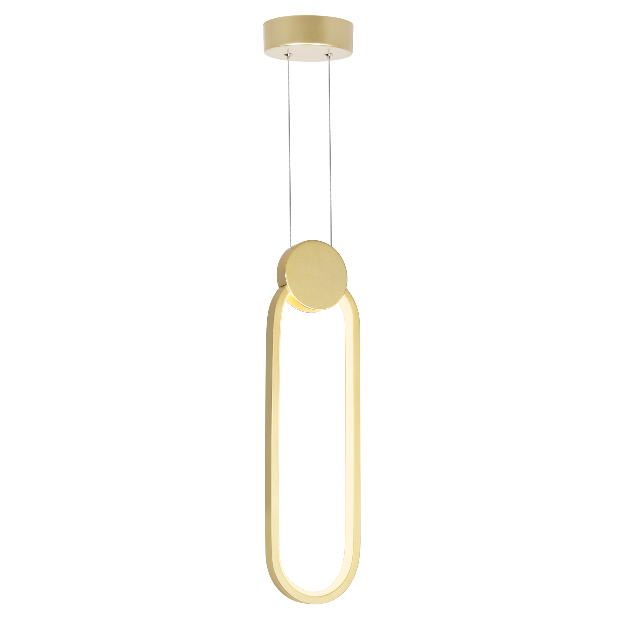 Pulley 4 in LED Satin Gold Mini Pendant
