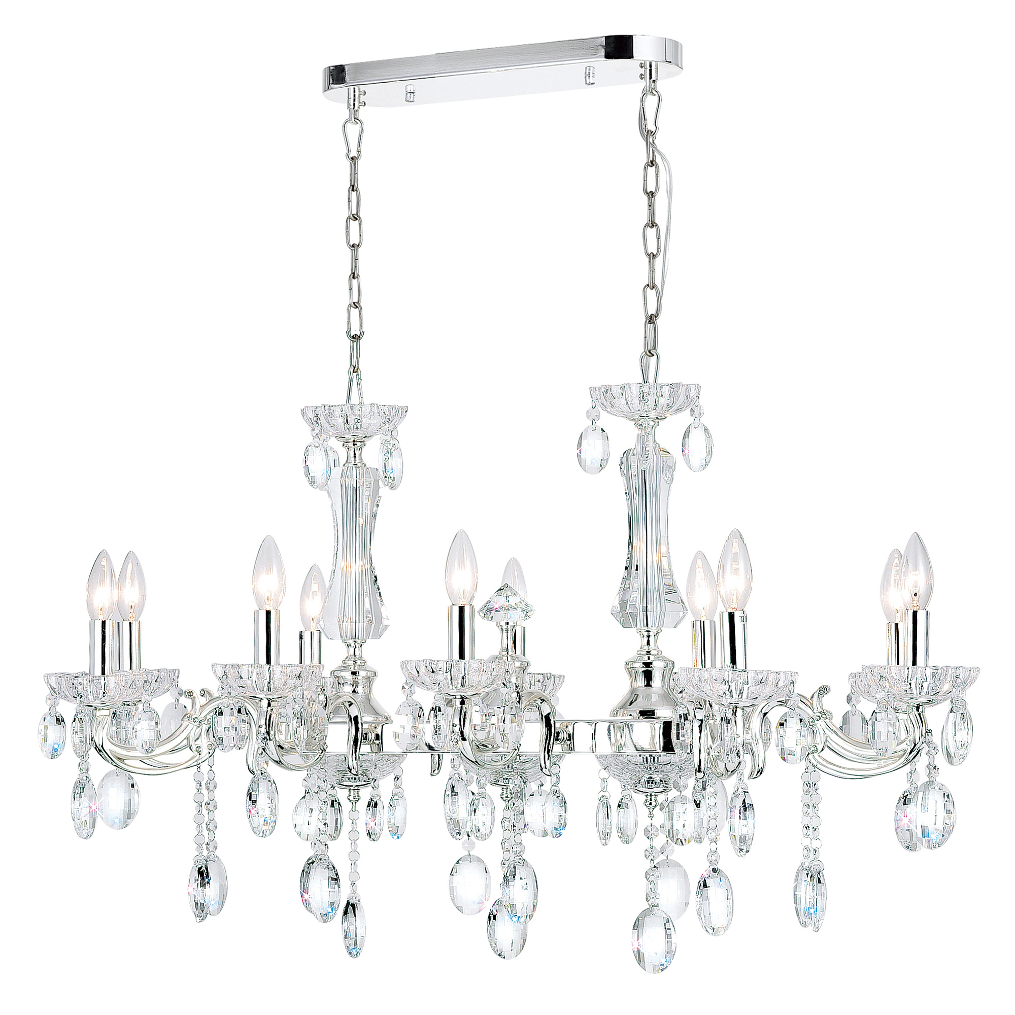 Flawless 10 Light Up Chandelier With Chrome Finish