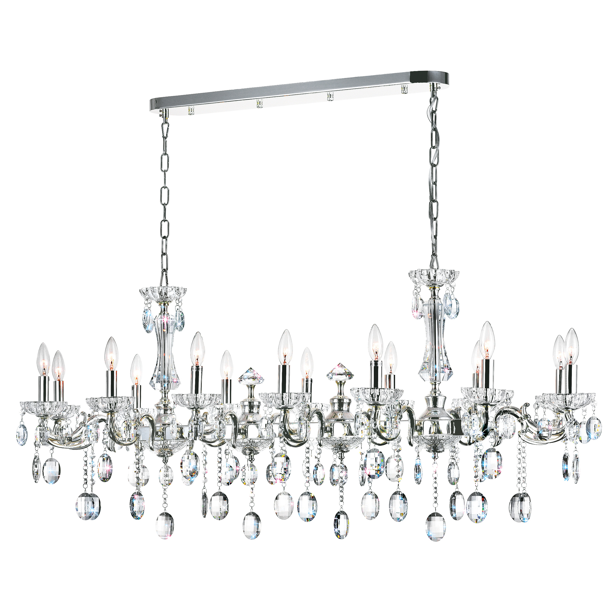 Flawless 14 Light Up Chandelier With Chrome Finish