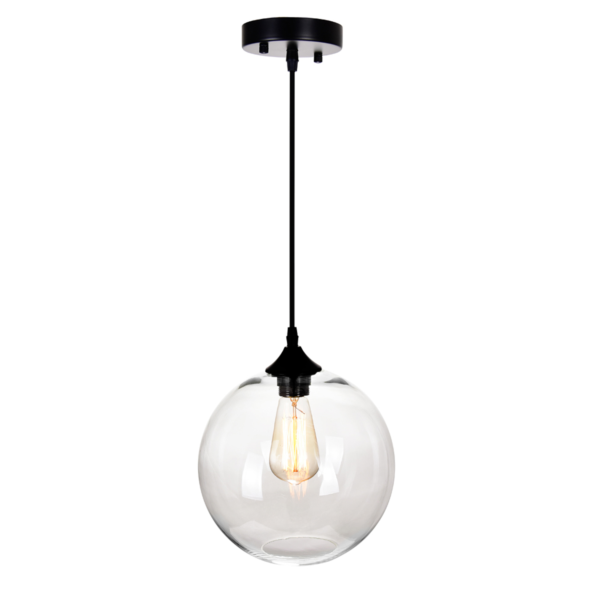 Glass 1 Light Down Mini Pendant With Clear Finish – CWI LIGHTING