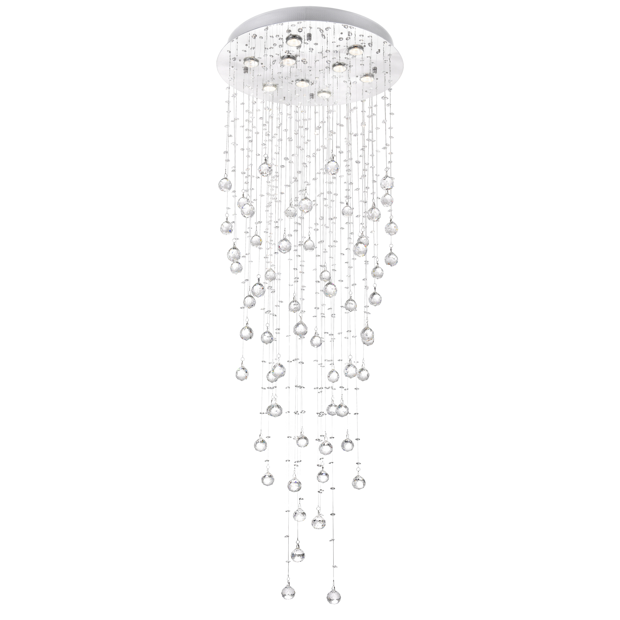 Square 16 Light Flush Mount With Chrome Finish – CWI LIGHTING