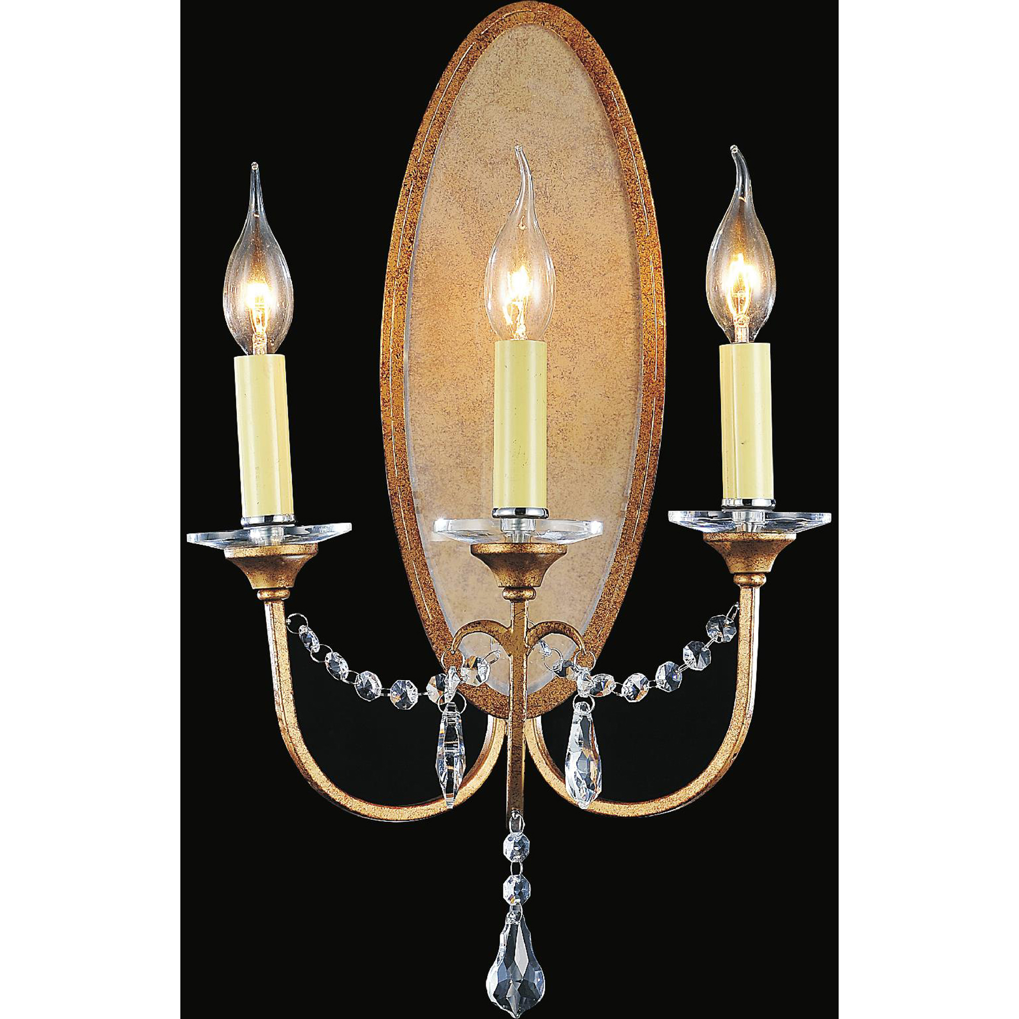 Electra 3 Light Wall Sconce With Oxidized Bronze Finish