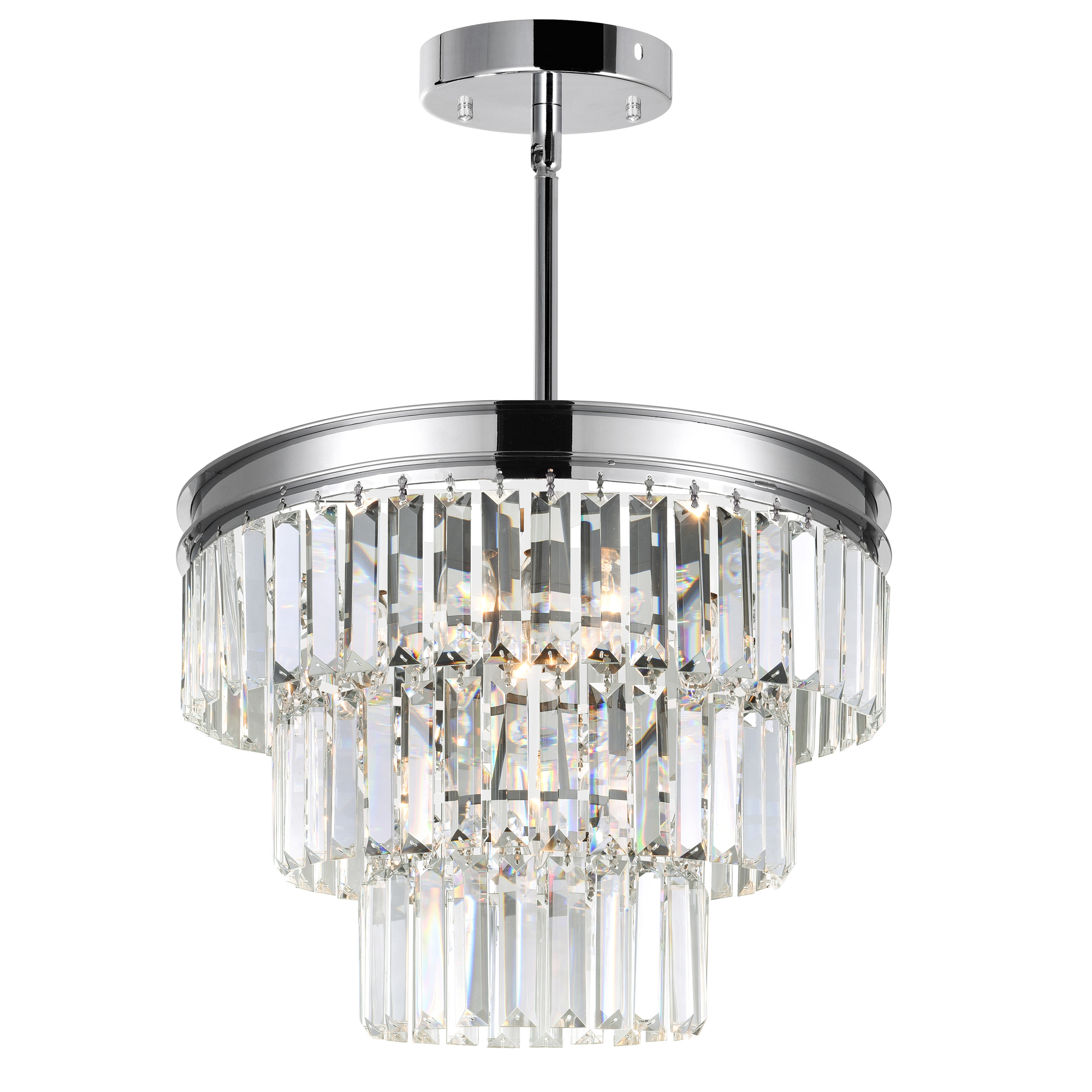 Weiss 5 Light Down Chandelier With Chrome Finish