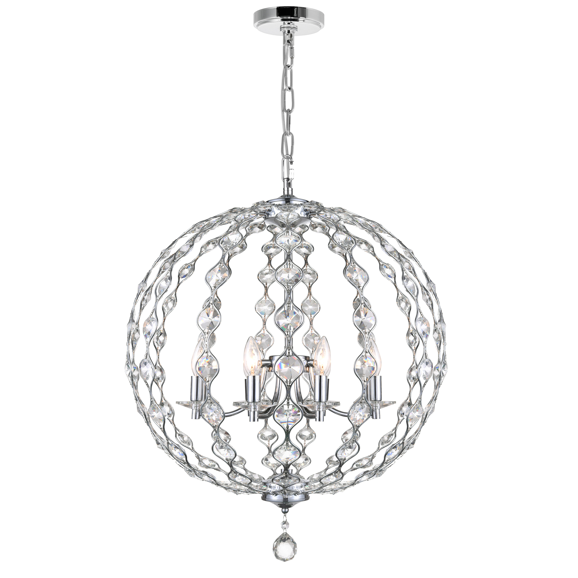 Esia 8 Light Chandelier With Chrome Finish